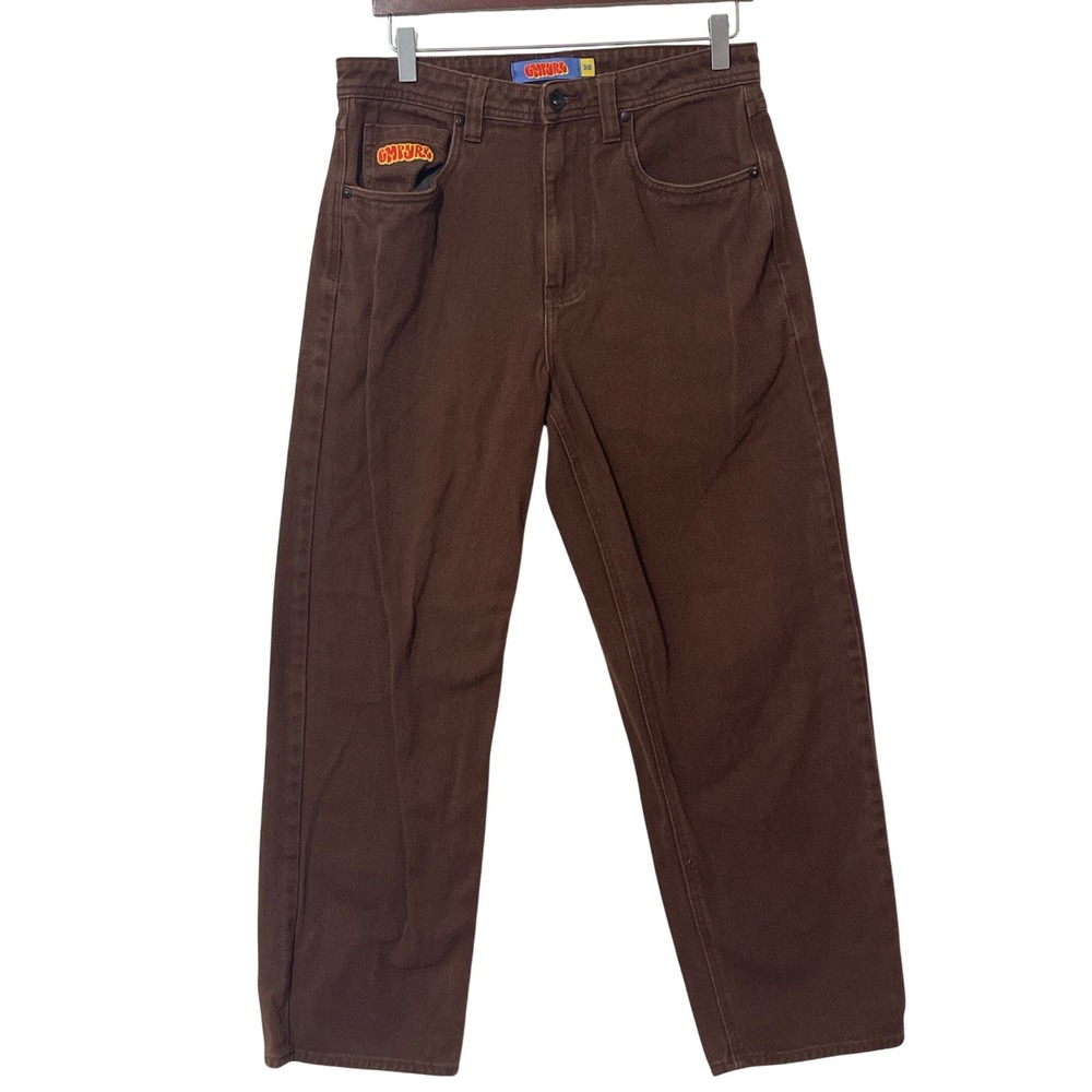 Empyre Relaxed Fit Corduroy Pants Size 30 Brown Skater Streetwear Baggy Y2K